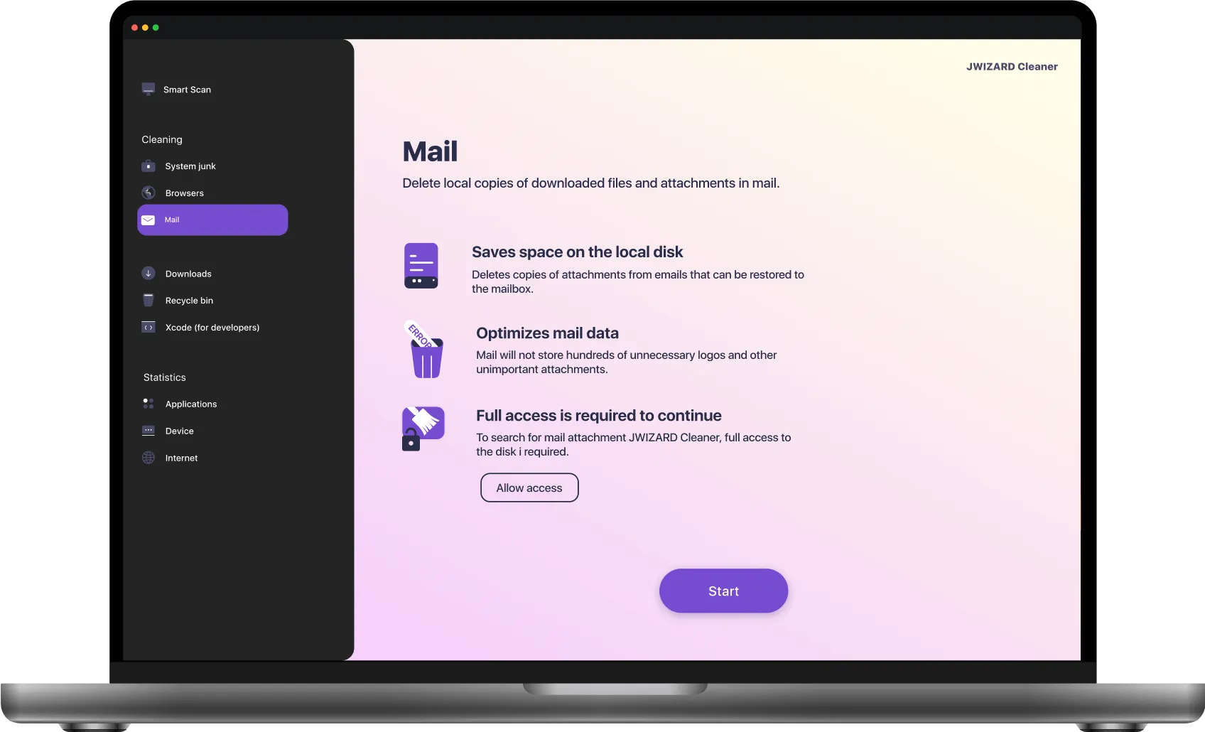 Clearing email attachments on Mac