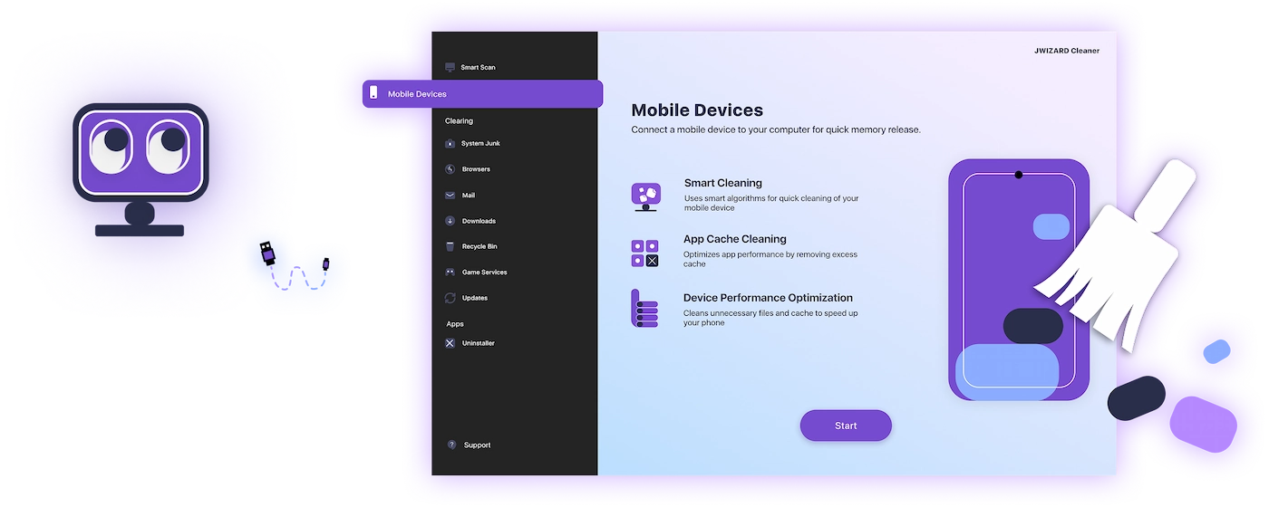 Android Phone Cleaner із підтримкою ПК