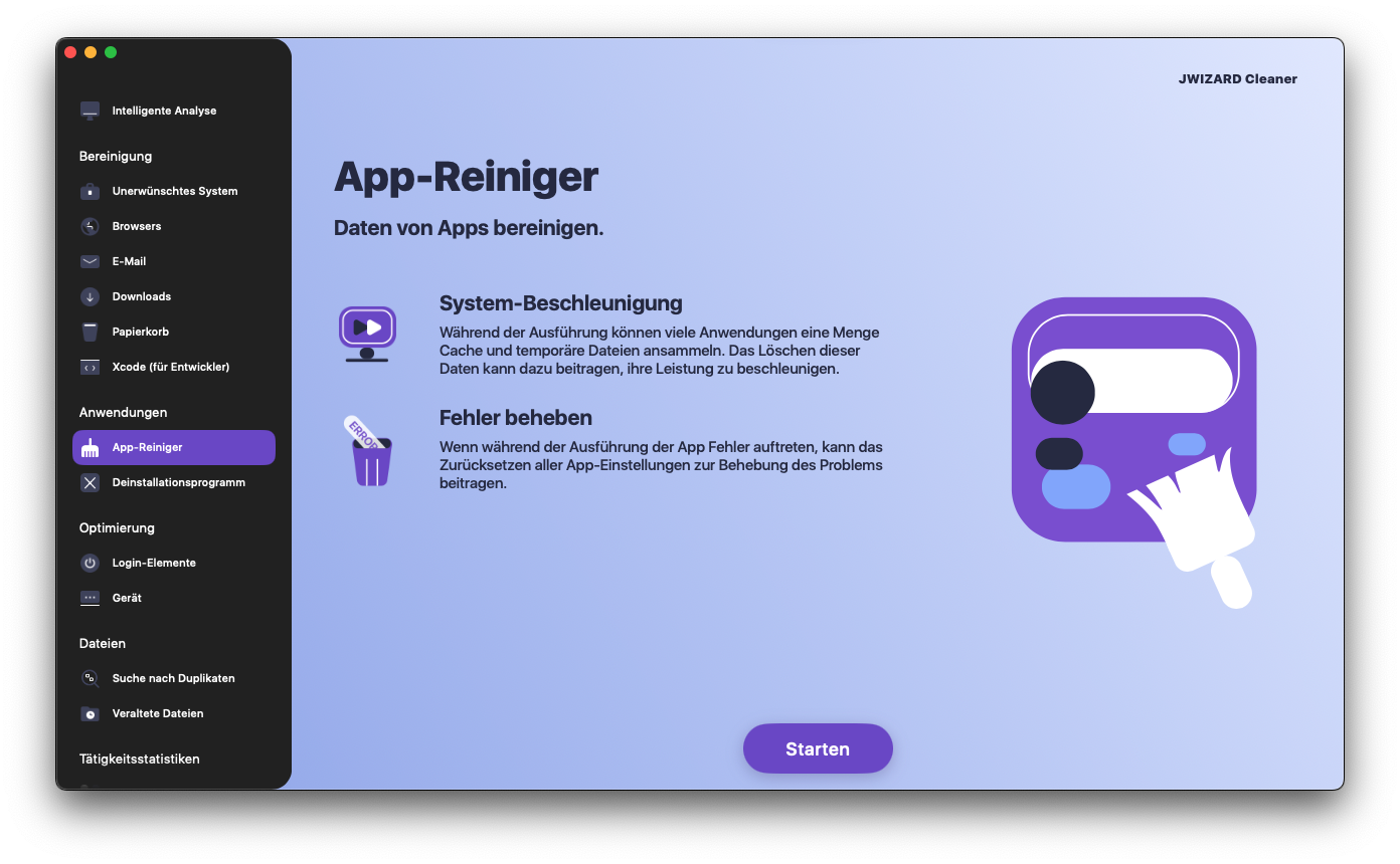 Clearing apps on a Mac