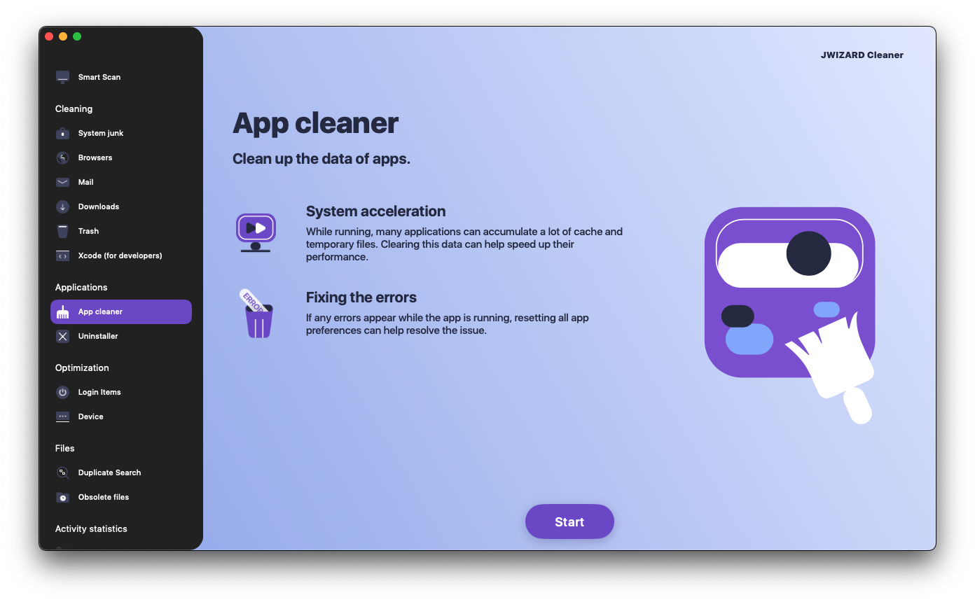Clearing apps on a Mac