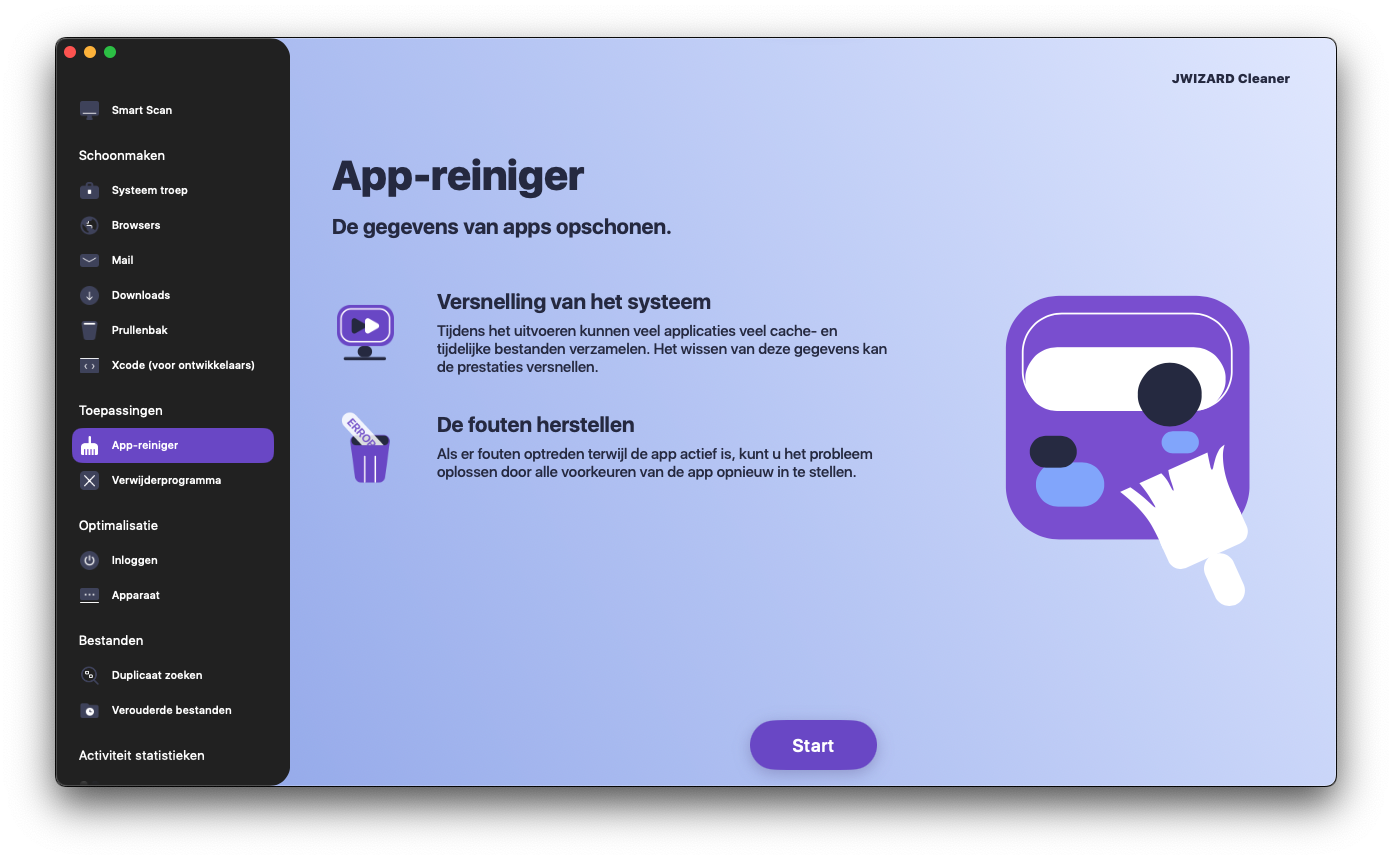 Clearing apps on a Mac