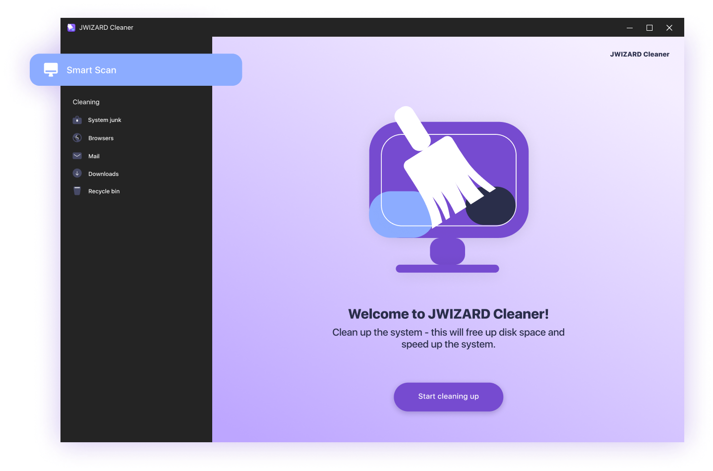 JWIZARD Cleaner software for Windows cleaning and optimization