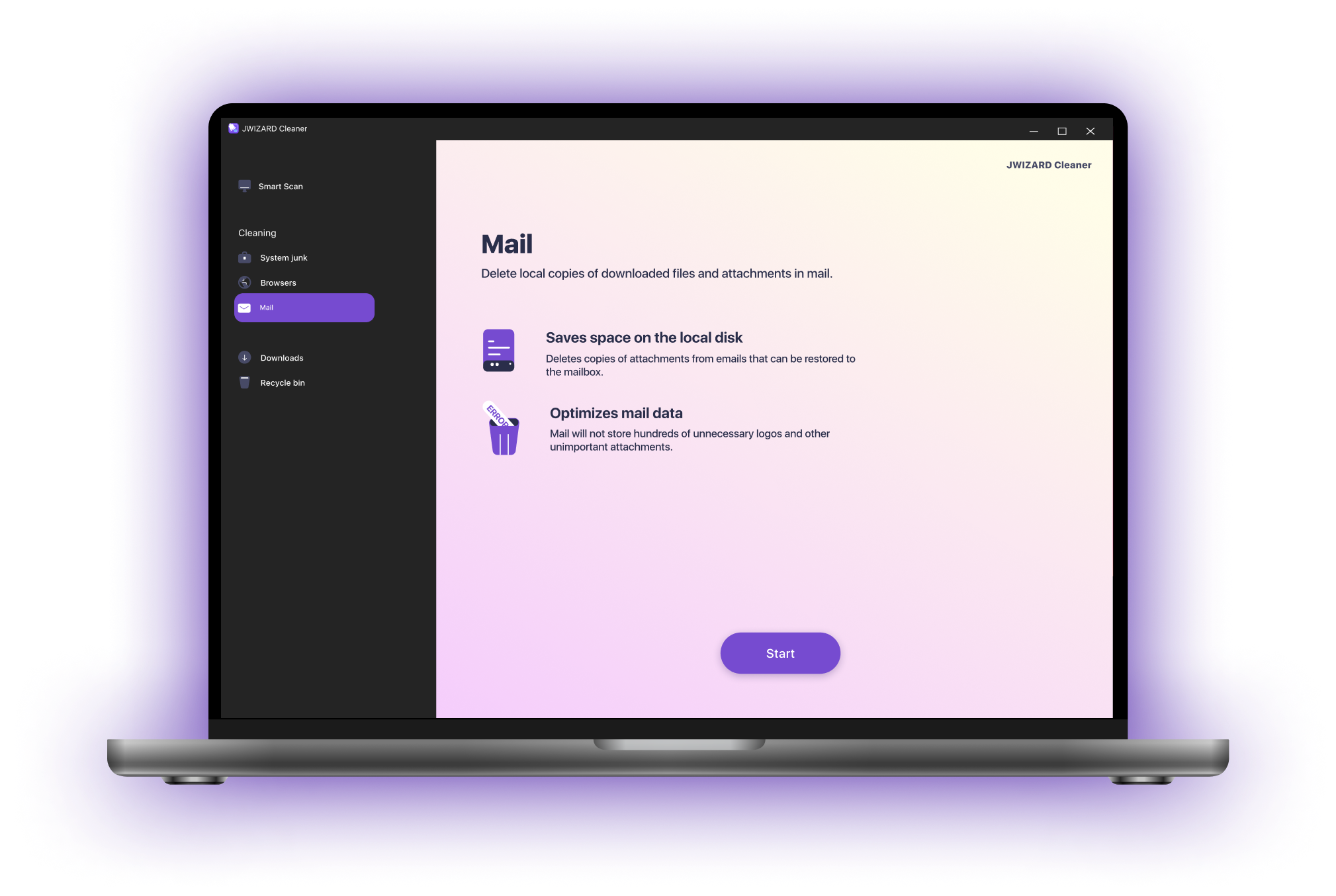 Clearing email attachments on Windows
