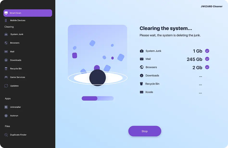JWIZARD Cleaner per Mac